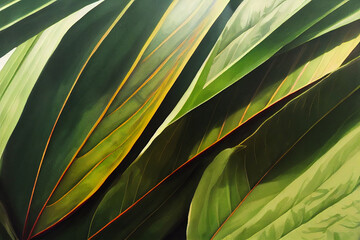 Poster - Jungle background. Tropical jungle palm leaves Tree Ferns in Tarra Bulga National Park, Balook, Victoria, Australia