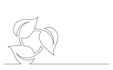 Wall Mural - continuous line drawing vector illustration with FULLY EDITABLE STROKE of renewal energy symbol