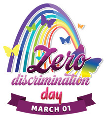 Wall Mural - zero discrimination day banner design