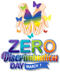 Wall Mural - zero discrimination day banner design