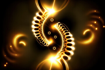 Wall Mural - Golden Spiral Abstract Background. Created with Generative AI Technology