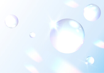 Wall Mural - きらきら光る水滴と光のイメージ