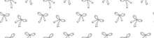 Seamless Pattern With Bows, Ribbons. Cute Fun Simple Abstract Vector Background, Texture For Fabric, Wrapping Paper, Kids Design