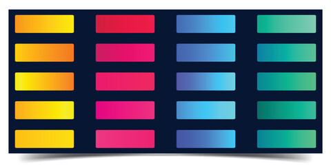 Screen gradient set. Soft color abstract gradients. Vibrant smooth colors, screen design for mobile app. Vector