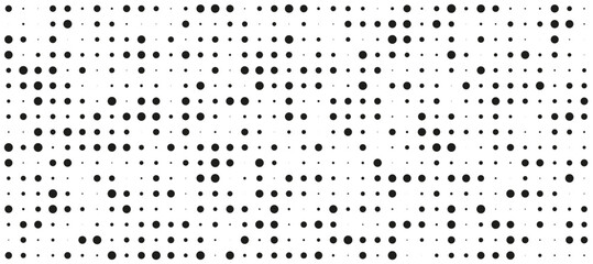 Wall Mural - halftone different size dots banner background design.