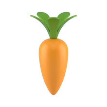 Easter Orange Carrot Healthy Vitamin Nourishment Harvest 3d Icon Design Element Realistic Vector