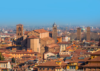 Wall Mural - Panoramic view of Bologna, Italy