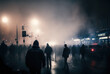 © Mighty - Riot on the street with smoke around