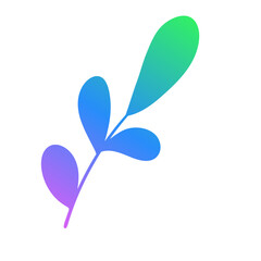 Poster - botanical gradient icon