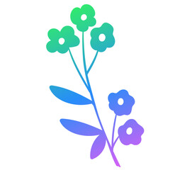 Wall Mural - botanical gradient icon