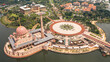 Aerial view of Putra Mosque and Putra Square in Putrajaya