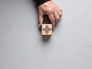 Wall Mural - choosing which way to go. business decision making concept. selecting the right path.