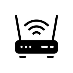 Wall Mural - wifi router glyph icon