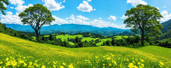 Wall Mural - field and sky