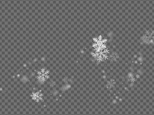 Fairy Falling Snow Flakes Wallpaper. Winter Speck Crystallic Granules. Snowfall Sky White Transparent Background. Filigree Snowflakes January Theme. Snow Nature Scenery.