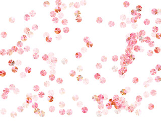 Wall Mural - Peach gold sequin confetti placer vector background. Birthday anniversary greeting card background. Glamour twinkling bead elements holiday glitter. Birthday celebration confetti.