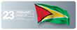 Guyana republic day greeting card, banner vector illustration.