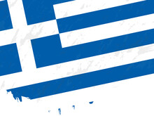 Grunge-style Flag Of Greece.