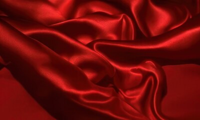 red satin cloth crated with generative ai