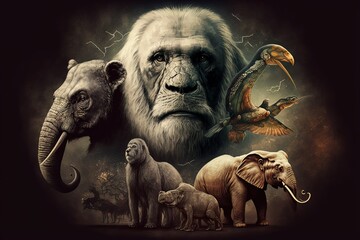 world darwin day representing the evolotuion theory illustration generative ai