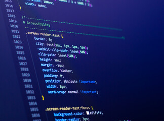 code background in editor. web programming with screen css coding