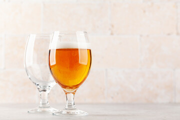 Wall Mural - Two beer glasses