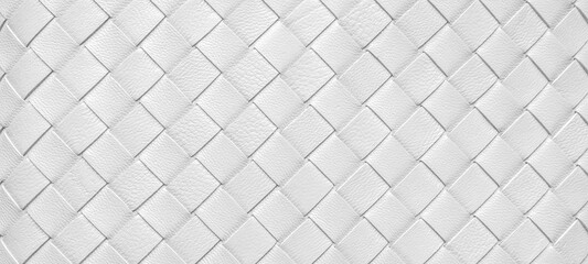 White weave leather texture pattern background
