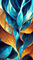 Wall Mural - blue gradient glass fractal colorful photo realistic illustration generative ai content by midjourne
