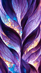 Wall Mural - purple gradient glass fractal colorful photo realistic illustration generative ai content by midjour