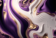 Plain Purple White Golg Marble Background