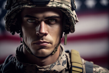 Portrait of a soldier - AI generative