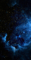 Wall Mural - space and glowing nebula background. elements of this image furnished by nasa.