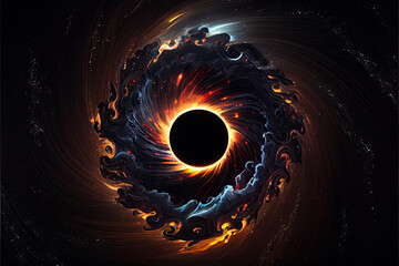 Wall Mural - Universe massive black hole - By Generative AI