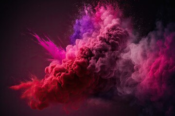 Wall Mural - red and pink smoke with shiny glitter particles abstract 3