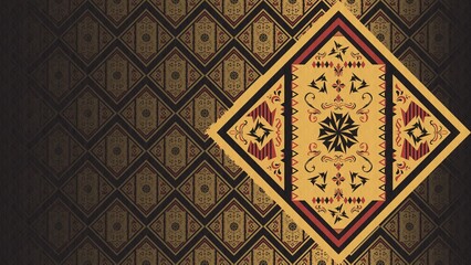 Vintage decorative illustrations Background – (antique, textile, fabric, decoration, texture, diamond, seamless, Ornament, golden)