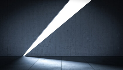 Wall Mural - futuristic, minimalist concrete interior.