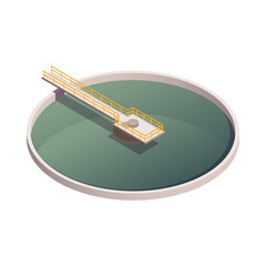 Canvas Print - Isometric Wastewater Plant