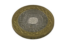 Plan View Isolated Two Pound Coin, Png