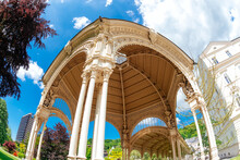 Inside Of Rotonda At Dvorak Park. Karlovy Vary, Czech Republic