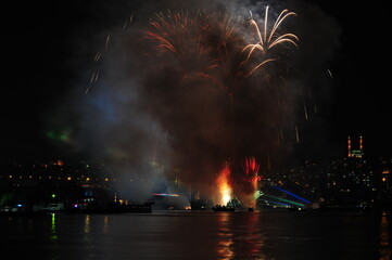 Sticker - istanbul and fireworks