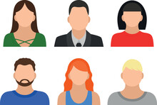 Avatars Of People In The Social Network