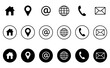 © Formatoriginal - Contact us business icon set isolated on transparent background. Circle button style