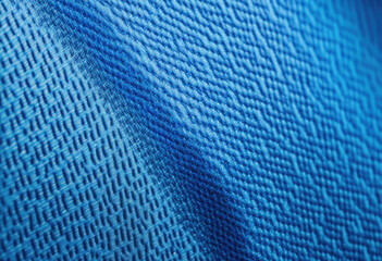 Wall Mural - Extreme Close Up of Blue Fabric, Linen, Material highly detailed and textured