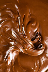 Canvas Print - The texture of hazelnut butter. 