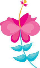 Wall Mural - pink exotic flower