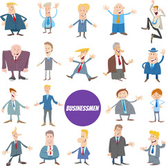 Wall Mural - cartoon businessmen or men comic characters big set