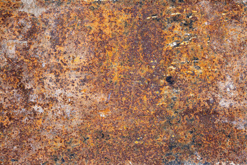 Wall Mural - Rusted piece of copper panel grunge background texture