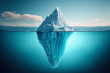 Fototapeta Natura - Tip of the iceberg. Business concept. generative ai. Iceberg. Success business metaphor
