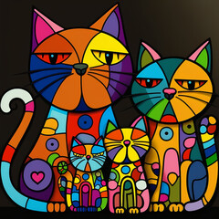 Color Family cat