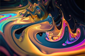 Canvas Print - Liquid Paint Abstract Background